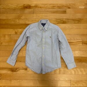 Ralph Lauren button down boy’s dress shirt striped  collar church size 7